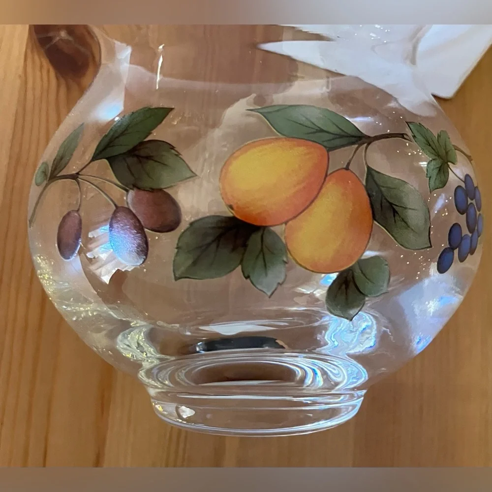 New Mikasa Garden Harvest Glassware Votive Candleholder 4.5” width 3 7/8”